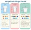 Вставка Maymom Flange для нагрудной воронки Medela M Thirds 24 мм, размер уменьшен до 2 частей (Длинный плюс) XS/S 10-21 мм (18мм)