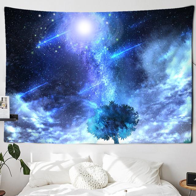 Звездное небо Галактика Вселенная Космический гобелен со звездами настенный хиппи Ретро домашний декор колдовство настенные тканевые гобелены
