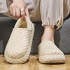 2024 Men Winter Velvet Man Slippers Warm Short Plush Slippers Non-slip Bedroom Slippers Home Couple Soft Shoes 36-45