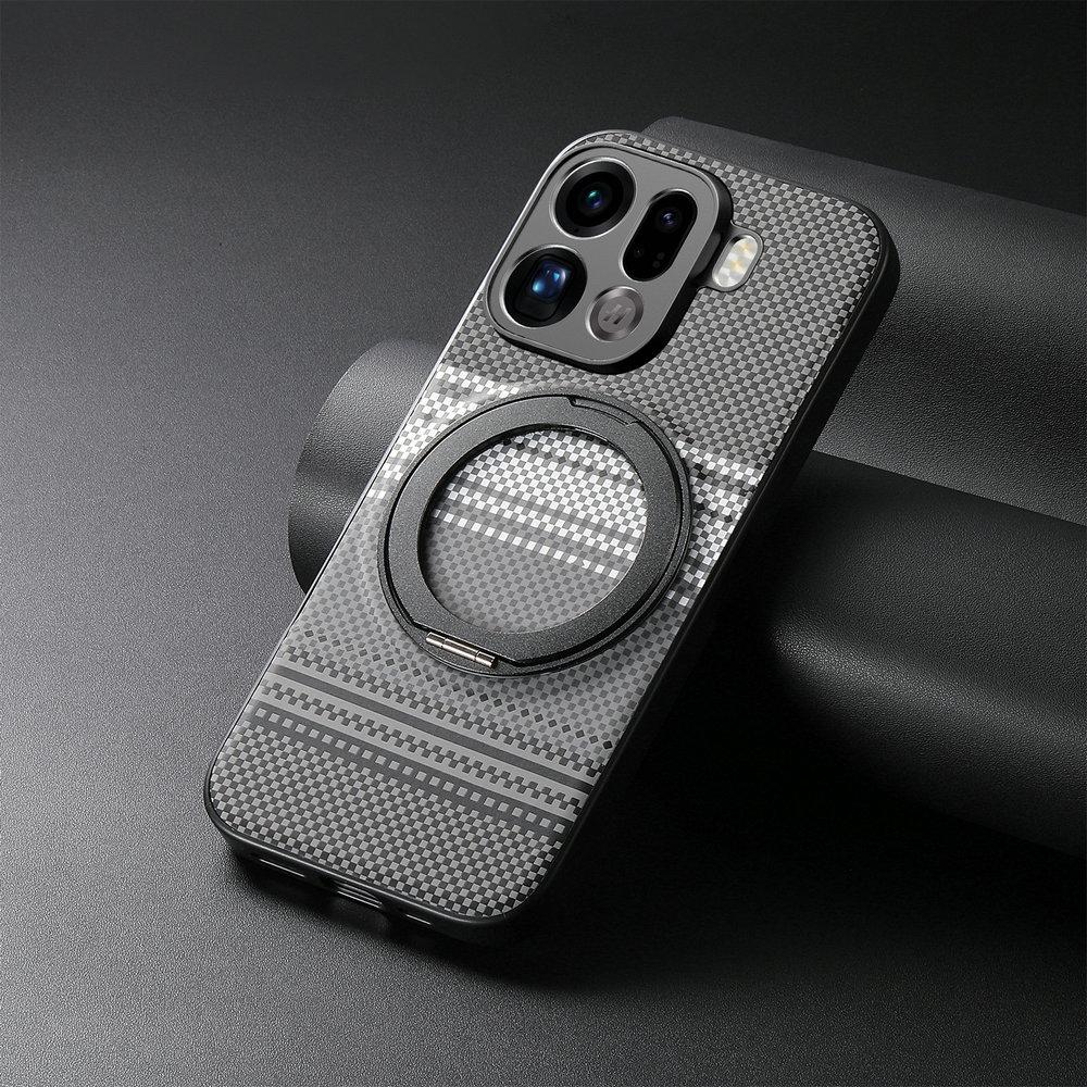 Чехол-бампер с кольцом 360° и магнитной подставкой Magsafe, кожаный, для OPPO Find X9 Pro, корпус телефона FindX9 X 9, защитная крышка