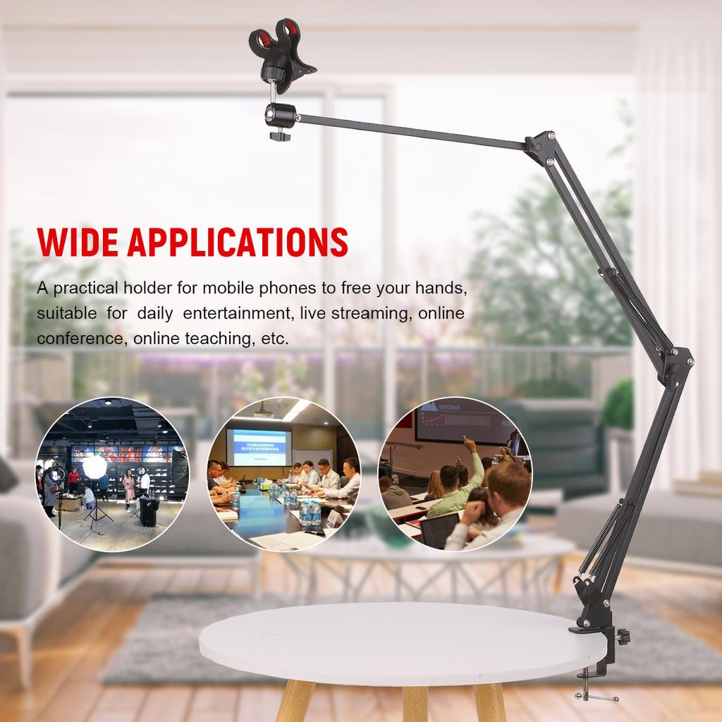 Extended Holder Cantilever Bracket Telescopic Stand Live Support Lazy Bracket with Extendable Arm Desktop Bracket for Mobile Phone