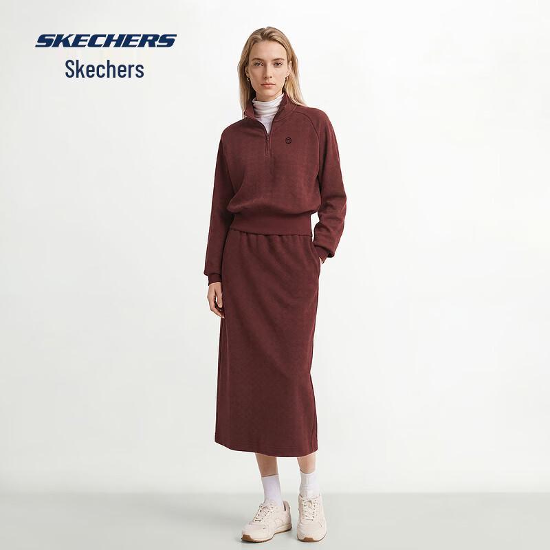 Skechers Женское удобное вязаное платье макси L426W008
