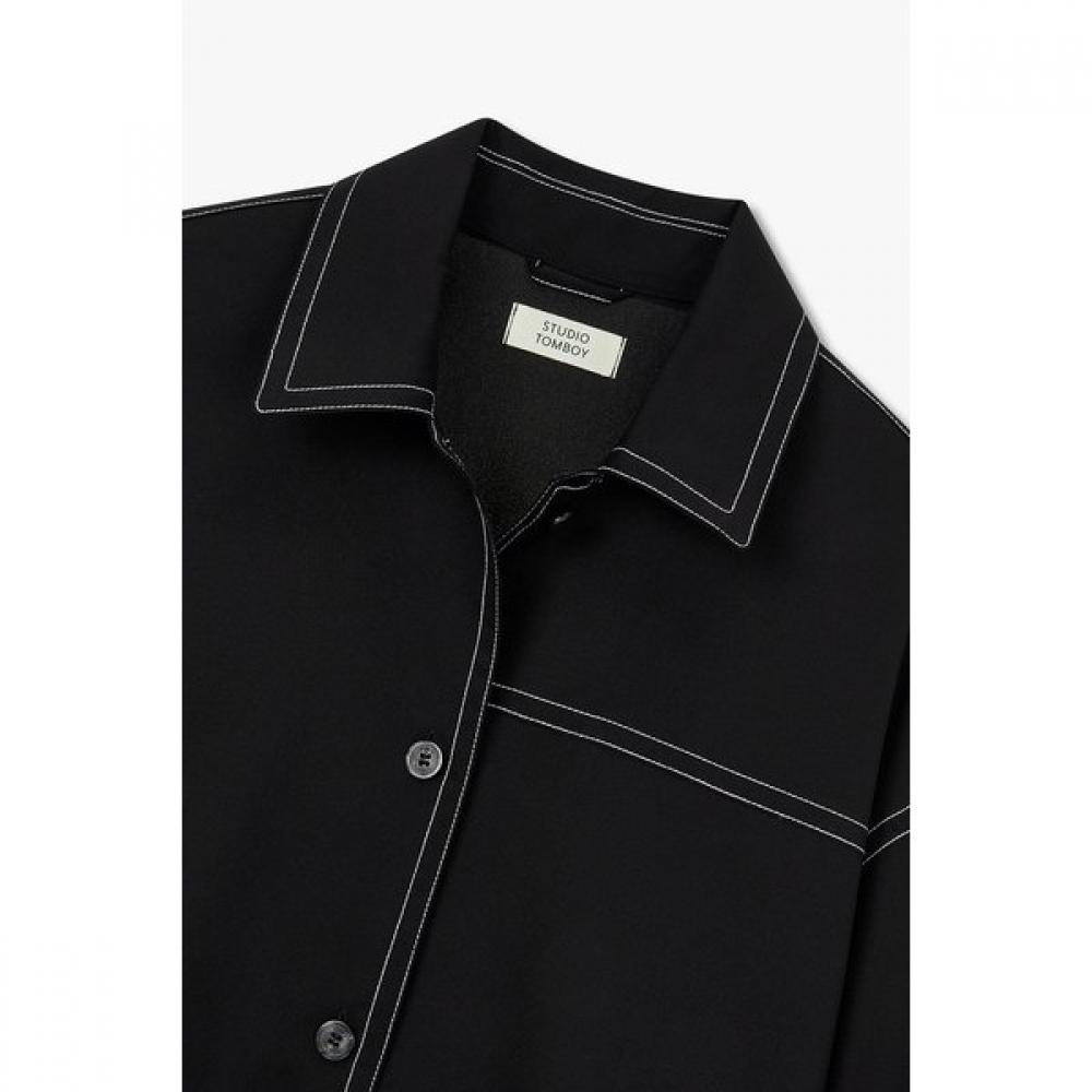 Studio Tomboy Poly Color Stitched Blouse  9176321882ct 