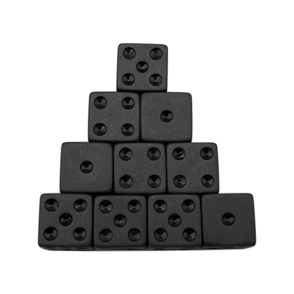 Карбоновые черные игральные кости D6, 10 шт., игральные кости с шипами для DND RPG, забавные вечерние настольные игры, роллы