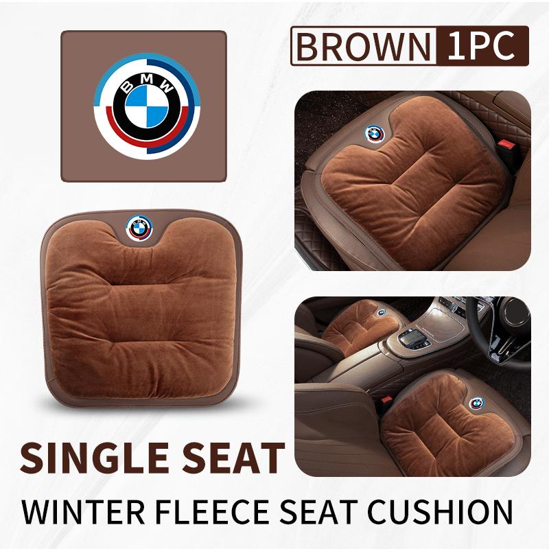 BBKL3 Car Flannel Booster Pad Seat Cover Plush Winter Cushion Warm For BMW E36 E39 E87 E60 E46 E53 E90 F10 F20 F25 F30 X3 X5