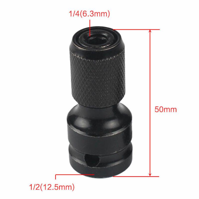 Переходник с квадратным гнездом 1/2 дюйма на шестигранный хвостовик 1/4 дюйма ~