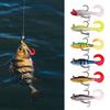 6 шт., 6 см/4 г, светящиеся мягкие рыболовные приманки, предварительно оснащенные джиг-головкой, приманки для плавания, реалистичные 3D глаза, яркие цвета, керлинг-хвост, поддельные приманки