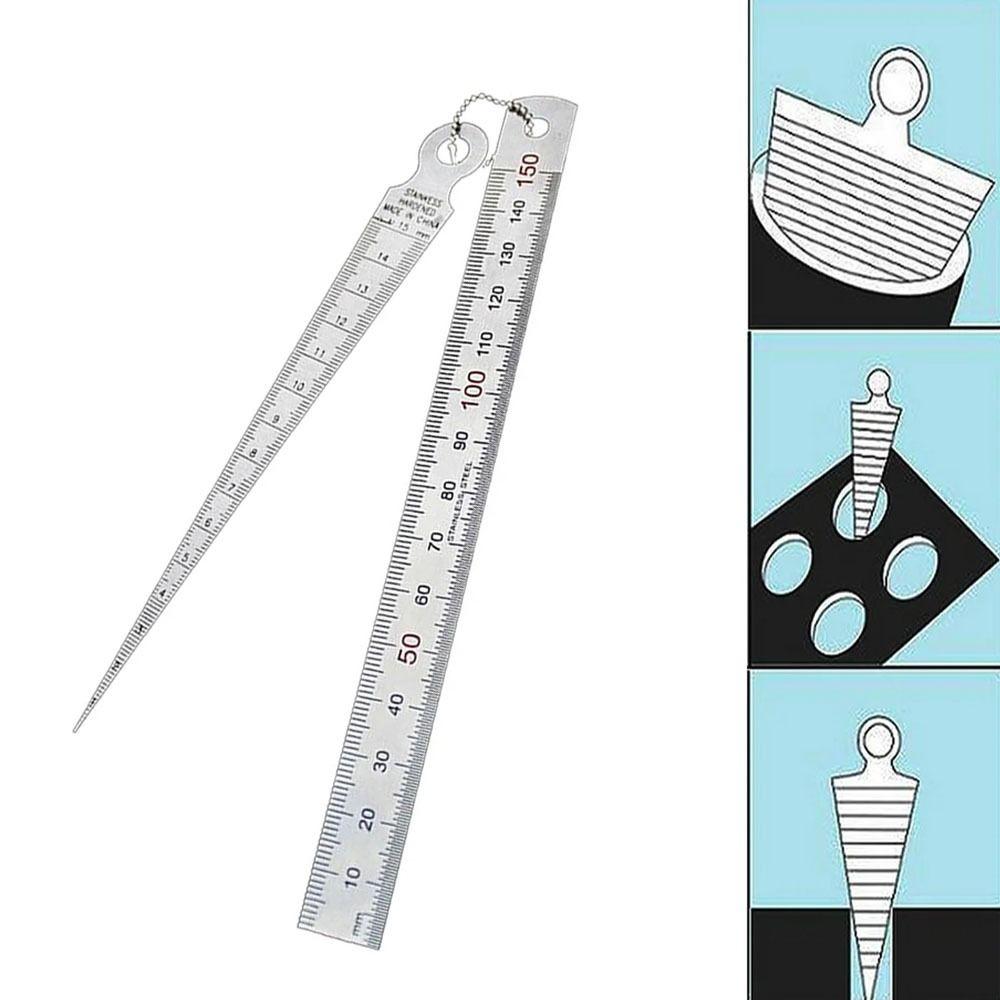Accurate Taper Gauge High Precision Gap Gauge Stainless Steel Depth Ruler Measuring Tool