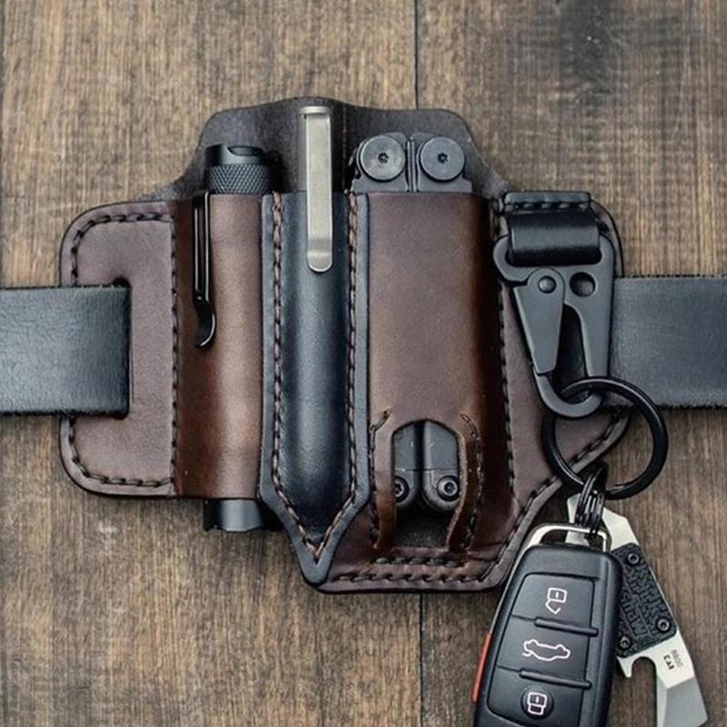 Кожаный футляр для Leatherman Multitool Sheath EDC Pocket Organizer с держателем для ключей