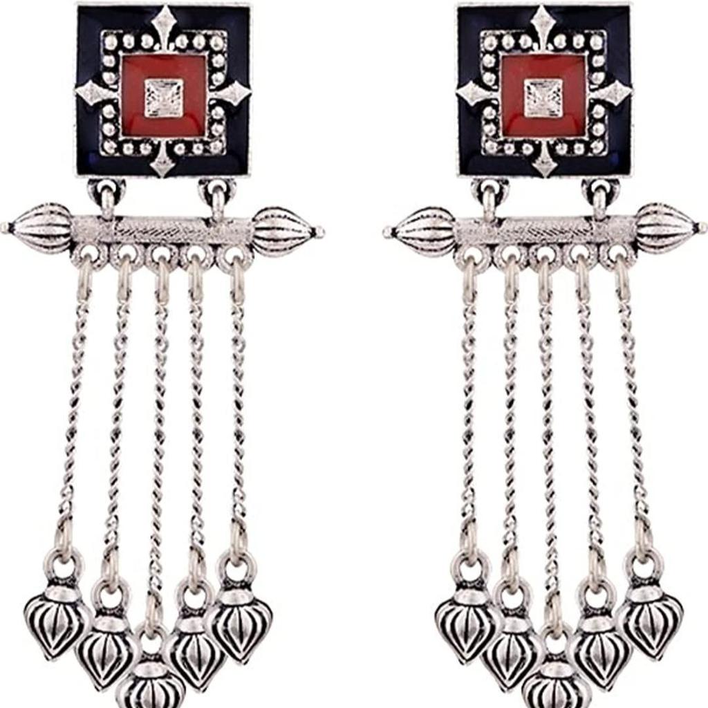 Серьги из латуни и серебра с оксидированием для женщин и девочек, стильная, модная эксклюзивная коллекция, 100% приятный для кожи продукт для сережек