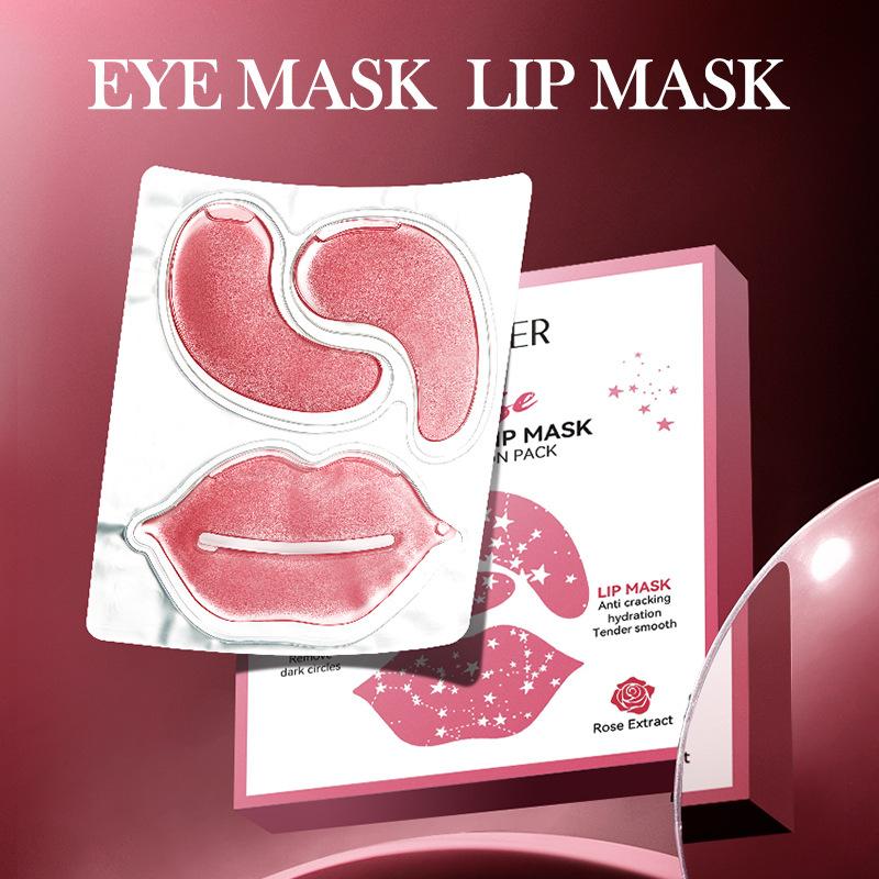 Eye and Lip Mask Combination Set Total 90g Moisturizing The Eyes Caring for The Lips Moisturizing Hydrating Soothing and Maintaining The Eyes and Lips