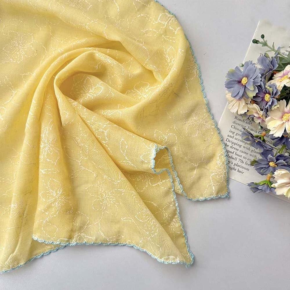 for Gift Breathable Small Square Scarf Sunshade Sweet Floral Patterned Headscarf Hair Band Headband Square Handkerchief Spring