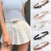 1Pc Waist Belt Solid Color Waistband Skinny Women's Thin PU Metal Buckle Ladies Dress