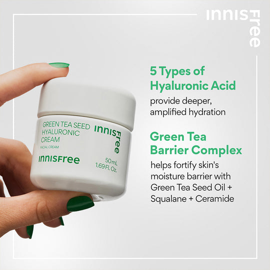 Innisfree Крем с гиалуроновой кислотой из семян зеленого чая 50 мл