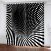 Шторы для зала или гостиной 3D креативные черно-белые художественные оконные шторы для детской спальни Декор для дома Шторы для домашнего декора 2 панели