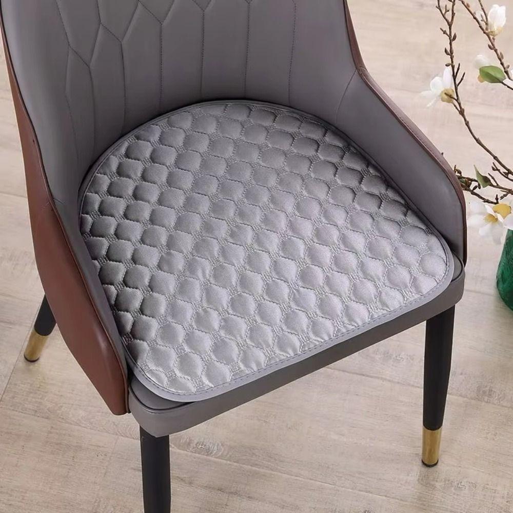 44x41cm Curved Dining Chair Cushion Soft Winter Student Cushion Semi-circular Chair Pad Household