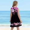 Girls' Dress Sleeveless 3D Pink Cherry Blossoms Print Summer Daily Cute Casual Sweet Kids A Line Dress Tank Dress