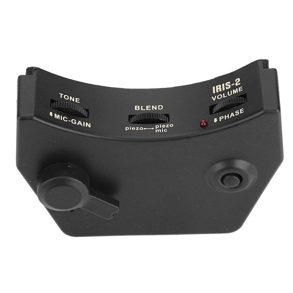 Folk Guitar Soundhole Preamp with Bridge Transducer Pickup Resonance Box Mic