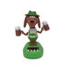 Flip Dolls Dashboard Shaking Head Dolls Solar Power Beer Dog Bobble Head Doll Solar Swing Dog