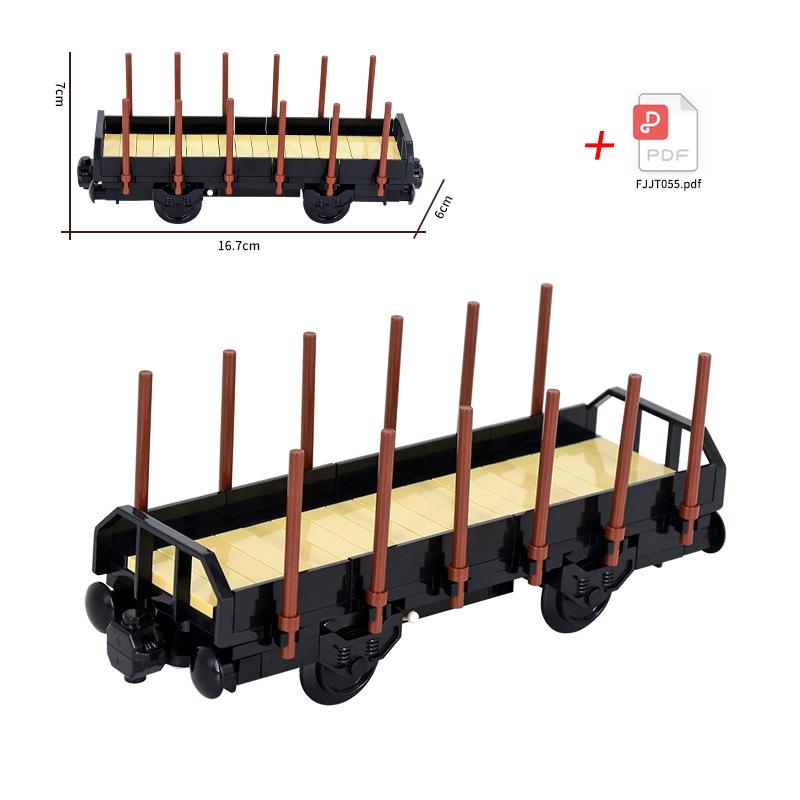 MOC Городской Паровой Локомотив с Вагонами: Набор конструктора «Сделай сам» высокотехнологичных модульных транспортных средств
