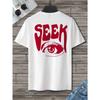 Футболки с принтом Seek Anticipated Gaze для мужчин, мягкие свободные футболки, дышащие летние уличные футболки, свободные футболки из хлопка
