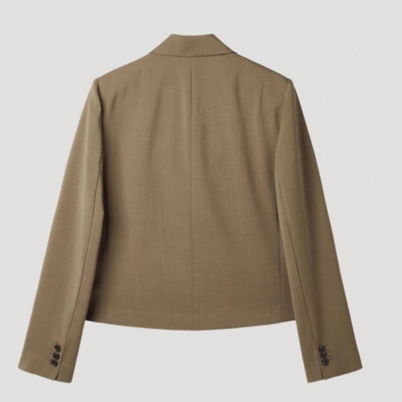 [shs Miss] Double Breasted Crop Set Up Jacket Swsjkp22040 Br