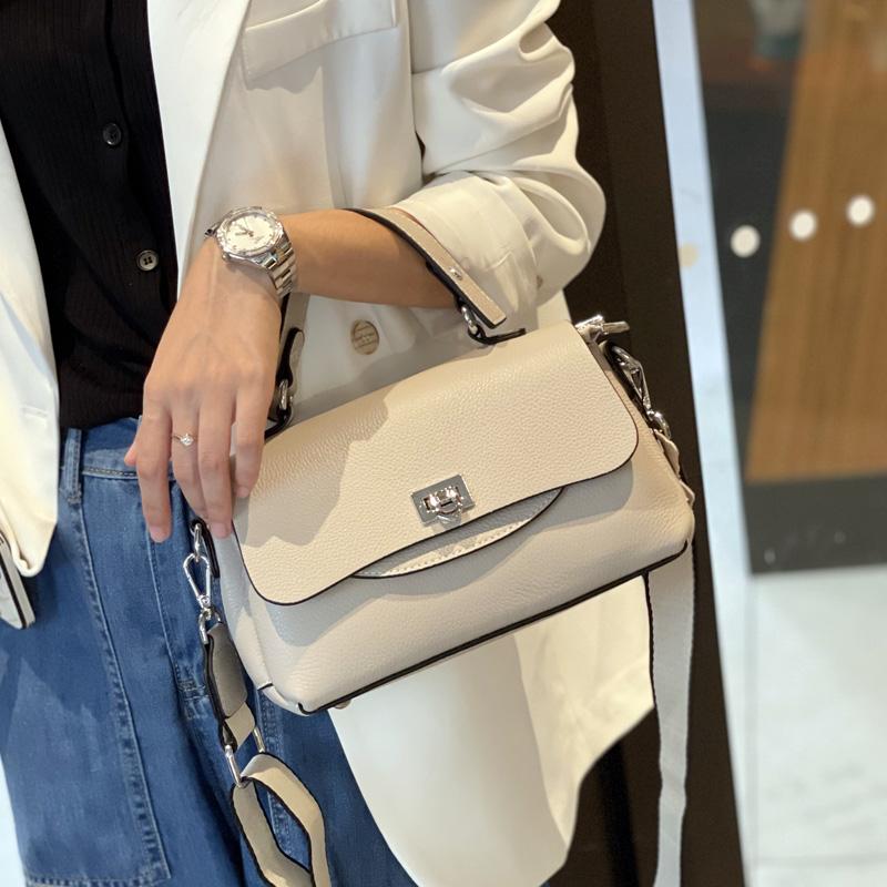 Women's Genuine Cowhide Leather Solid Color Crossbody Bag For Ladies Casual Handbag Luxury Female Messenger Bag Accessories