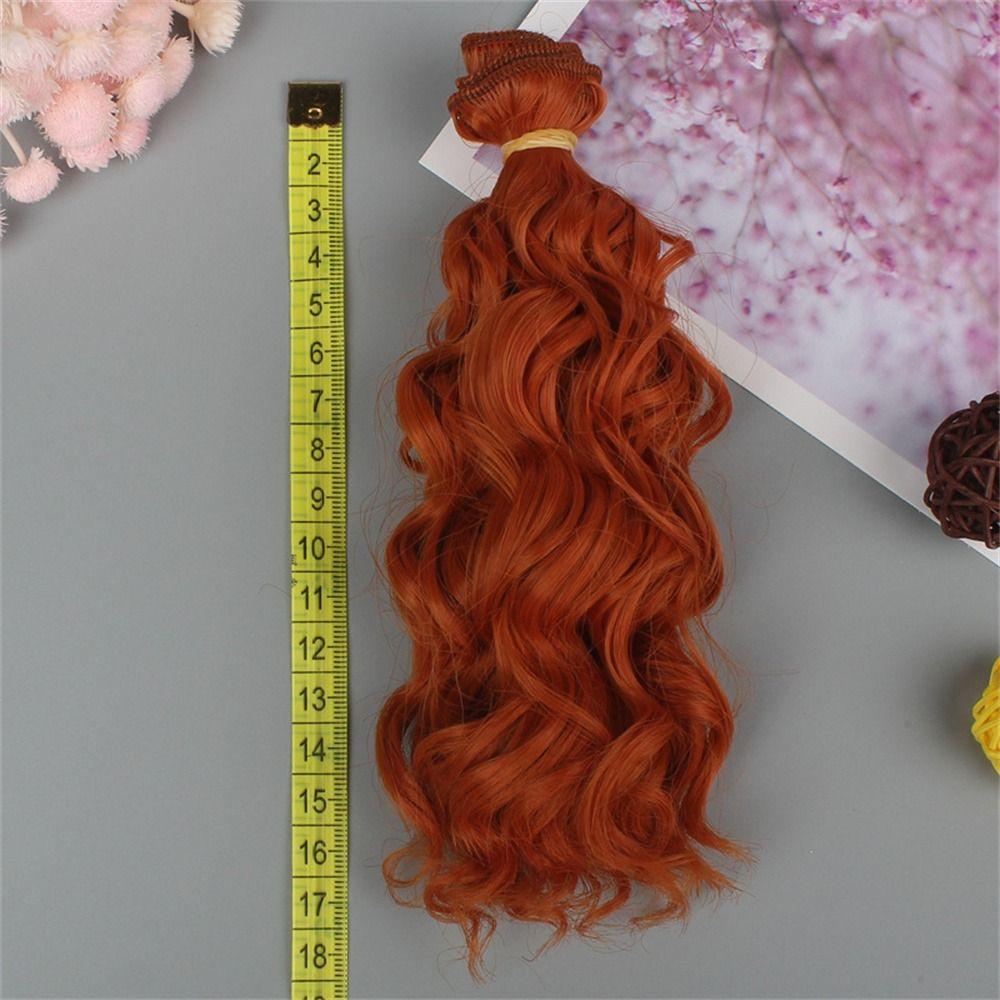 1/6 Doll High-Temperature Gold Brown 15*100cm Doll Periwig Doll Curly Wigs Doll Hair Wig Doll Hair