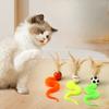 Игрушки для кошек, Шарики из камфорного дерева для отпугивания насекомых, Игрушки для кошек с перьями, Игрушки для кошек-гусениц для самостоятельного развлечения, Игрушки для питомцев