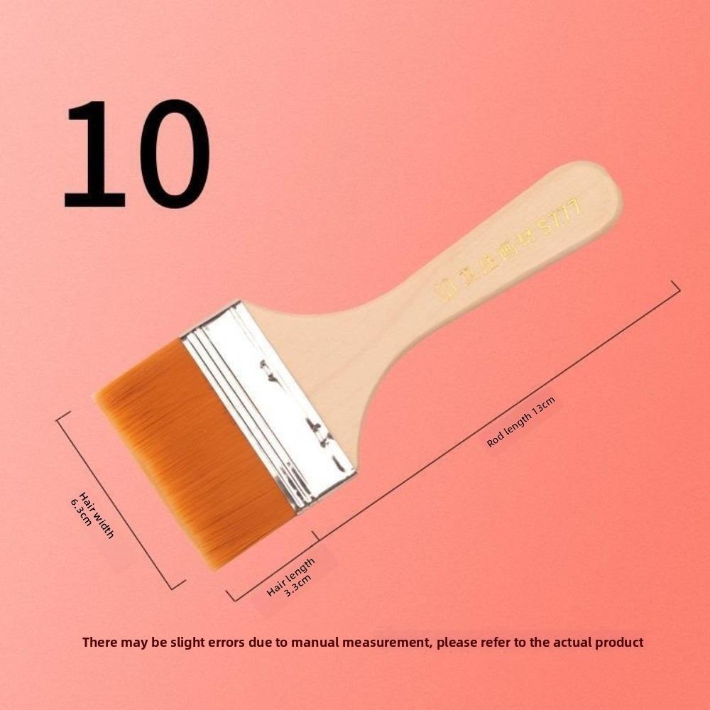 Практичная кисть для масляной краски, деревянные ручки, нейлоновая чистая кисть, новая кисть для рисования волосом, художественные принадлежности