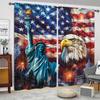 День независимости флага США занавеска для домашнего декора-карманный оконный декор для спальни, кухни, гостиной