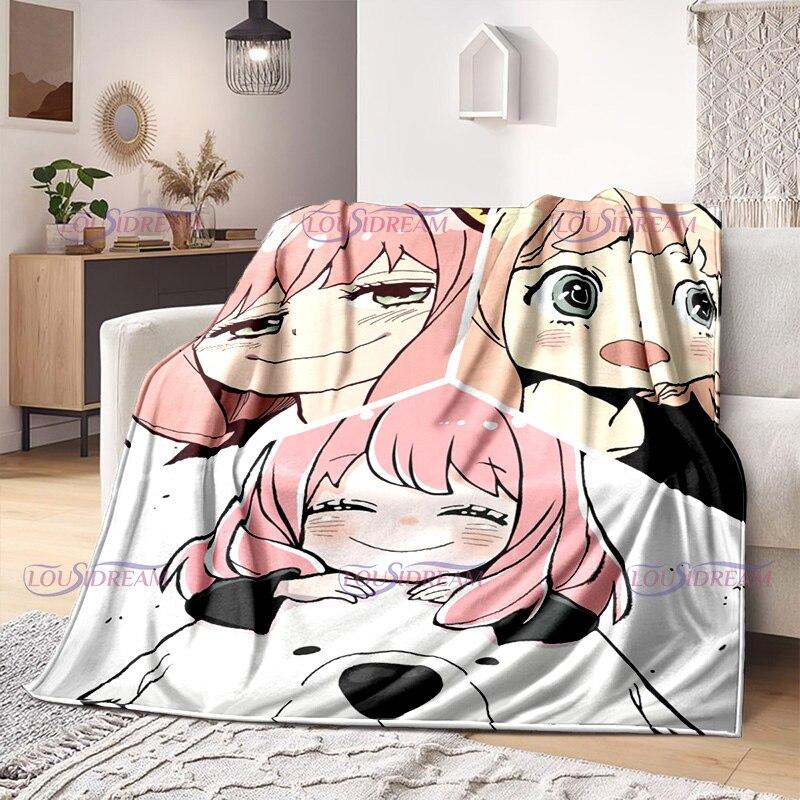 Аниме SPY×FAMILY модное фланелевое фланелевое одеяло для девочек Аня Kawaii Waku подарок для детей и взрослых диван домашний Bedspesd
