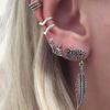 6 шт. женские серьги набор разных форм бохо ажурные сова лист серьги манжеты ретро стиль пирсинг серьги гвоздики хрящ ушной клипса