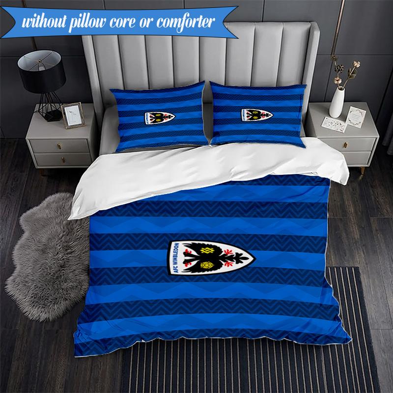 3PCS Afc Crest Printed Soft Bedding Set,Including 1pc Duvet Cover And 2pcs Pillowcases Perfect for Bedroom, Dormitory, Fan gift