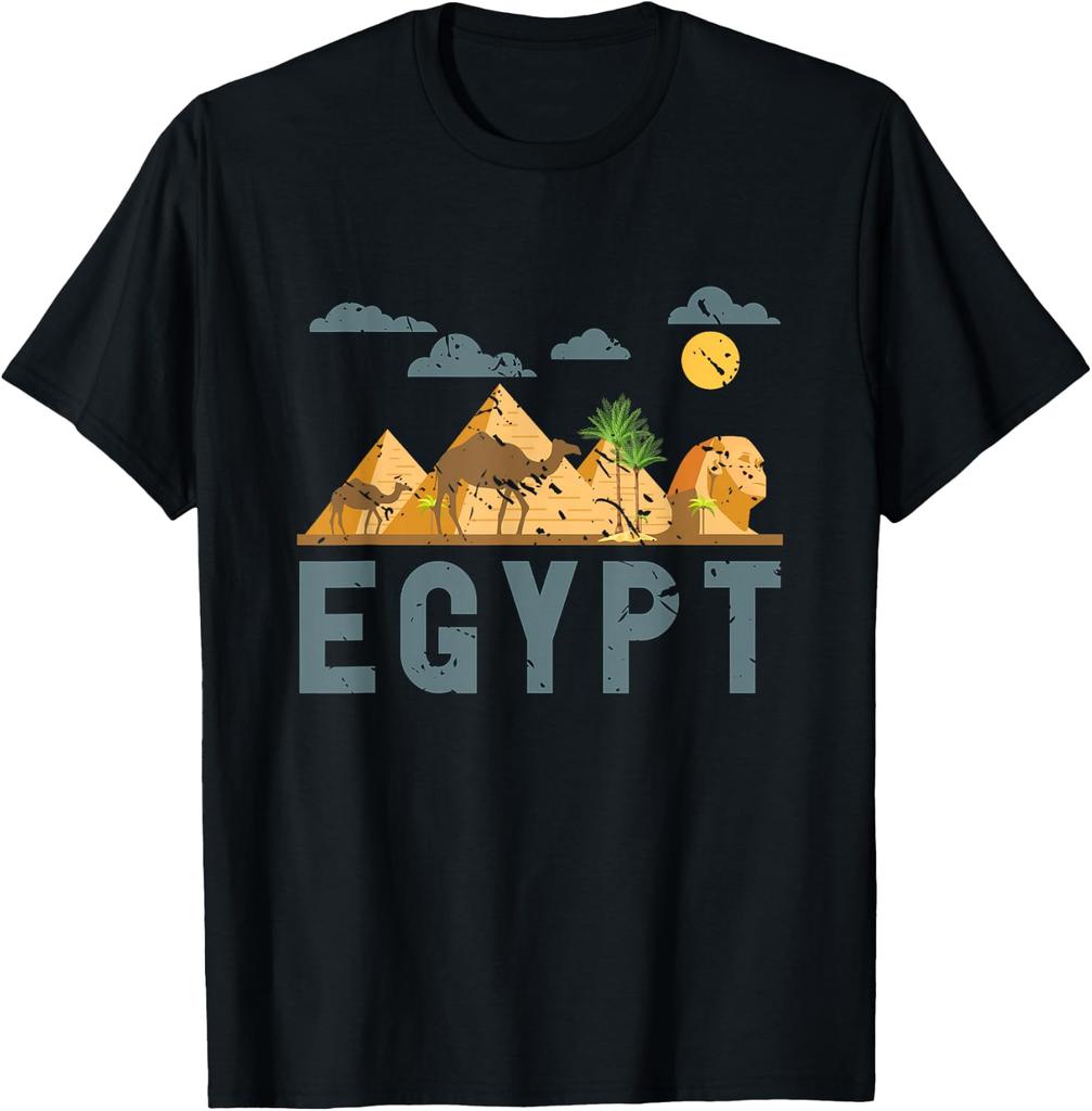 Africa Egyptian Hieroglyphics Cairo Egypt T-Shirt Sophisticated and Stylish Outfit Streetwear Clothing Summer Tops