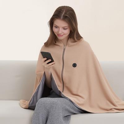 Питаемая от USB греющая шаль Беспроводное электроодеяло Шарф с подогревом на молнии Зимняя теплая накидка для женщин Путешествия Офис Дом
