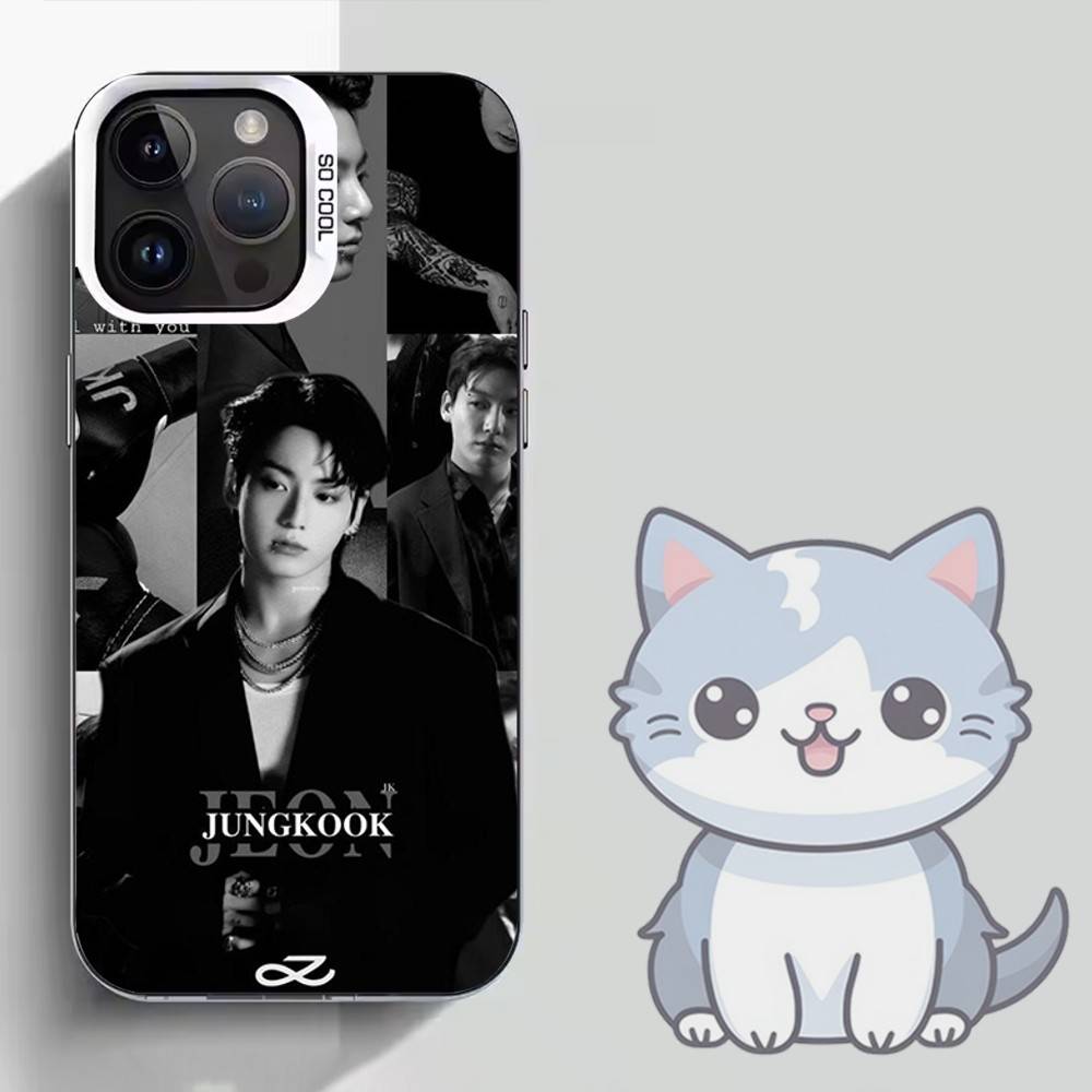 Чехол для телефона Kpop J-JungkookS для iPhone 16,15,14,13,12,11,Mini,Pro,SE,MAX Белый Матовый Ударопрочный Чехол