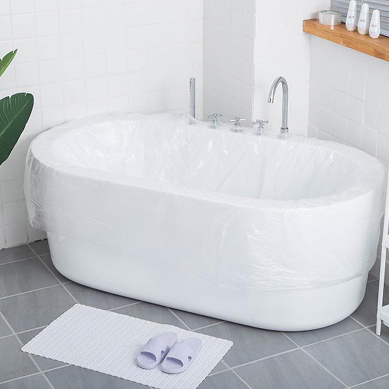 Одноразовый дорожный чехол для ванны, портативный утолщенный пластиковый пакет для ванны, пленка с наклейкой, принадлежности для чистоты в отеле