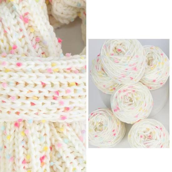 Пряжа для вязания крючком Мягкая удобная многоцелевая вязальная крючком разноцветная меховая нить для домашнего использования