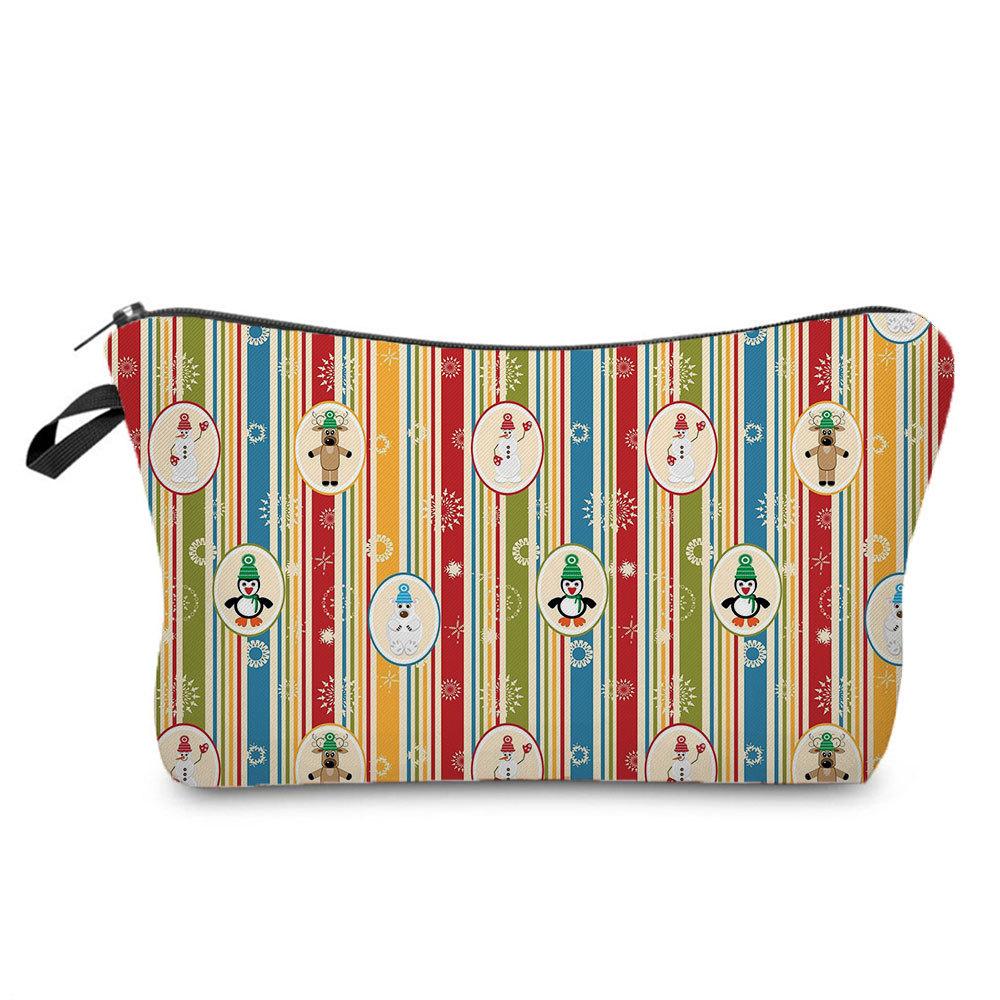 Женская Рождественская подвеска Принт Косметичка Органайзер для туалетных принадлежностей Дорожный чехол для хранения 6693