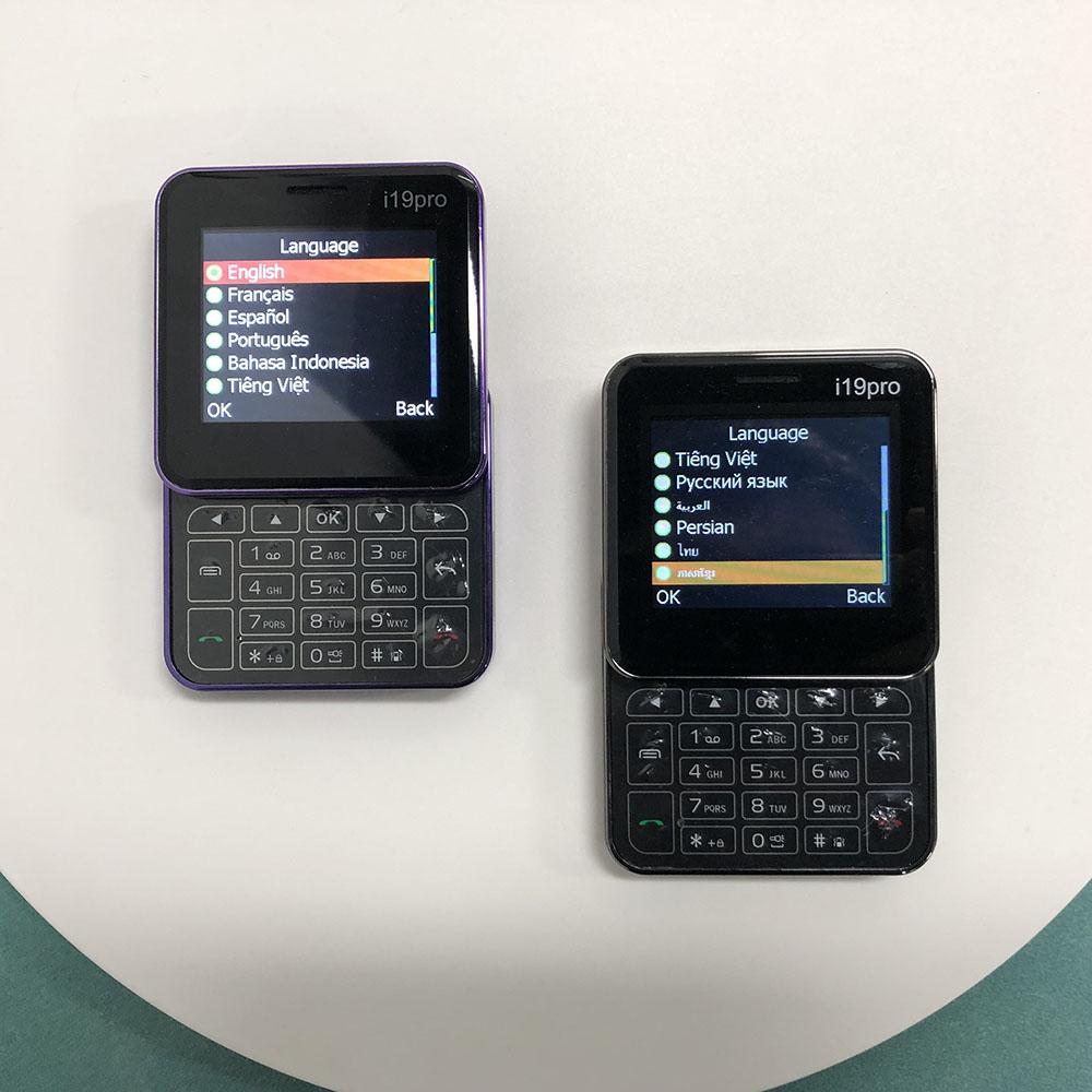 I19 Pro 2,4 дюйма, вращающийся слайдер, классический мини-телефон 2G с двумя SIM-картами, супер маленький телефон, несколько цветов, дополнительный карманный мобильный телефон