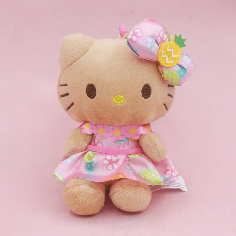 Adorable Kawaii Kt Plush Keychain Bag Charm Featuring Cute Pineapple Garden Design