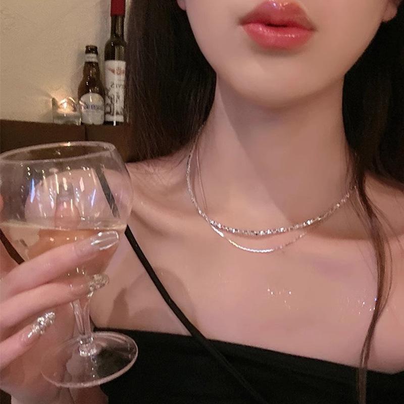 Легкая роскошь, нишевое жемчужное ожерелье, женская универсальная высококлассная цепочка на ключицу из титановой стали с бабочкой, шейная цепочка