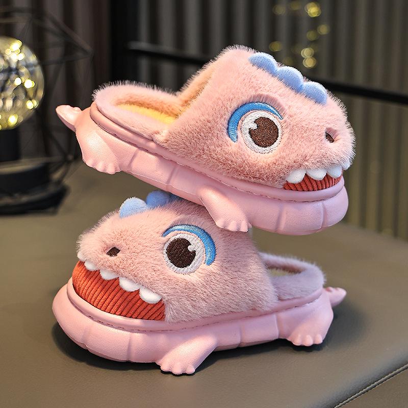 Children's Cotton Slippers for Autumn/Winter 2023: Warm, Covered-Heel Indoor Shoes for Boys and Girls, Infant Sizes Available.