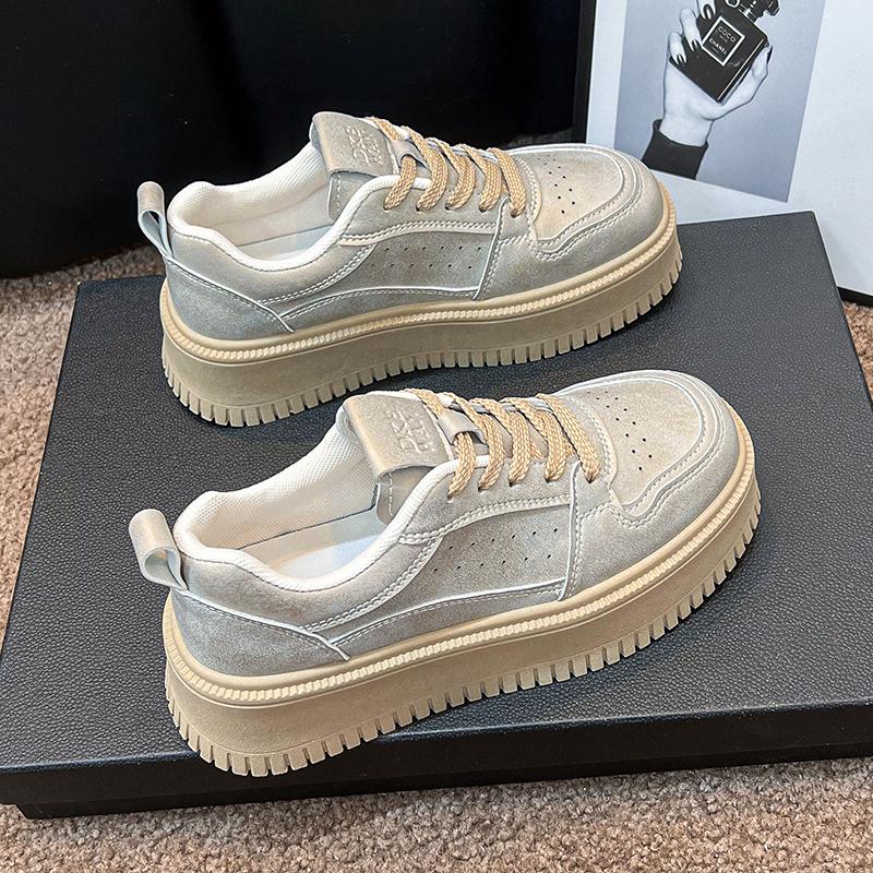 Модные новые женские туфли на платформе, женская модная спортивная обувь, высококачественная повседневная и удобная женская обувь из искусственной кожи