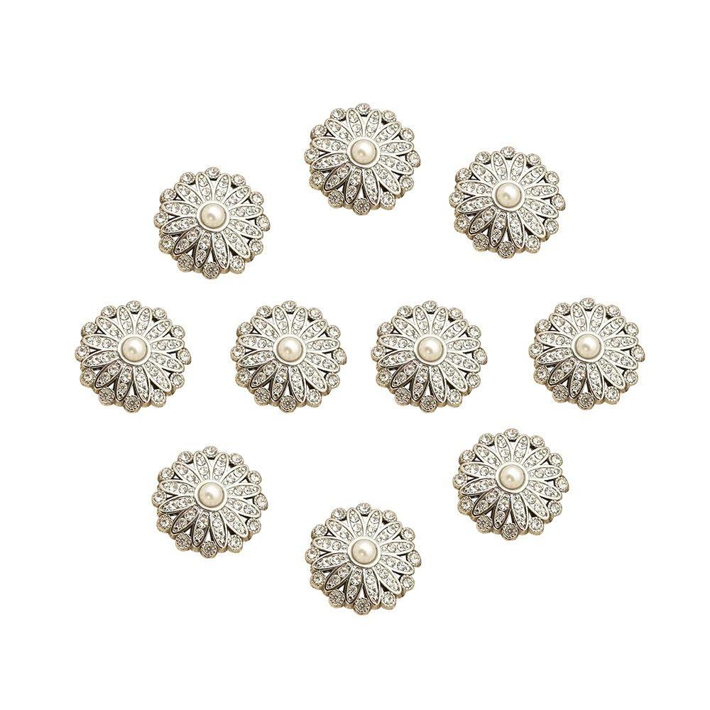 Ручная работа DIY Вышивка Жемчужные Пуговицы для Одежды Швейные Принадлежности Пуговицы для Рубашки Блестящие Стразы