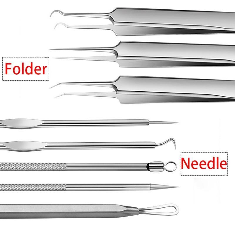 Иглы для удаления прыщей, черных точек, очиститель черных точек, очиститель пор, инструмент для глубокого очищения, инструмент для ухода за кожей лица