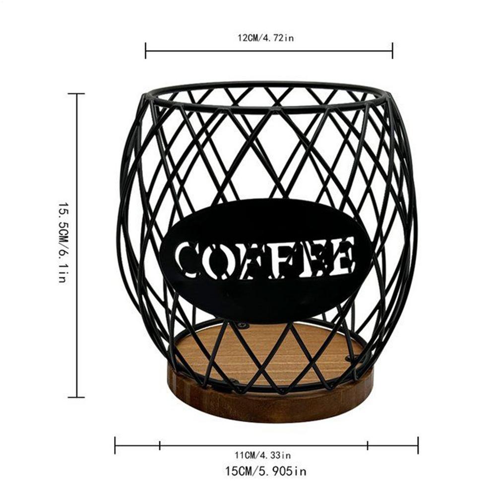 Coffee Pod Storage Metal Container Countertop Organization Coffee Pod Holder Organizer for Home Cafe Hotel Pantry Farmhouse