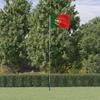 VidaXL Flag of Portugal and 5.55 M Pole Aluminum 3147134