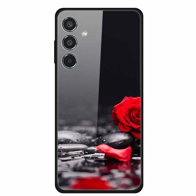 Tempered Glass Case For Samsung S25 Plus Case S 25 Plus Hard Back Cover For Samsung Galaxy A16 M55 A55 Phone Case Soft Bumper